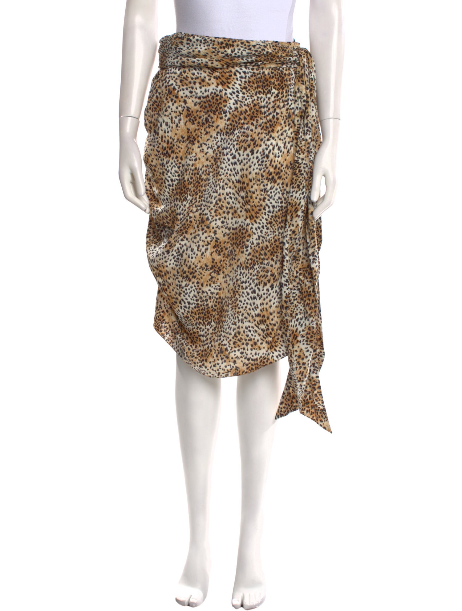 Celine Silk Knee-Length Skirt