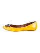 Celine Patent Leather Colorblock Pattern Ballet Flats