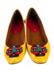 Celine Patent Leather Colorblock Pattern Ballet Flats