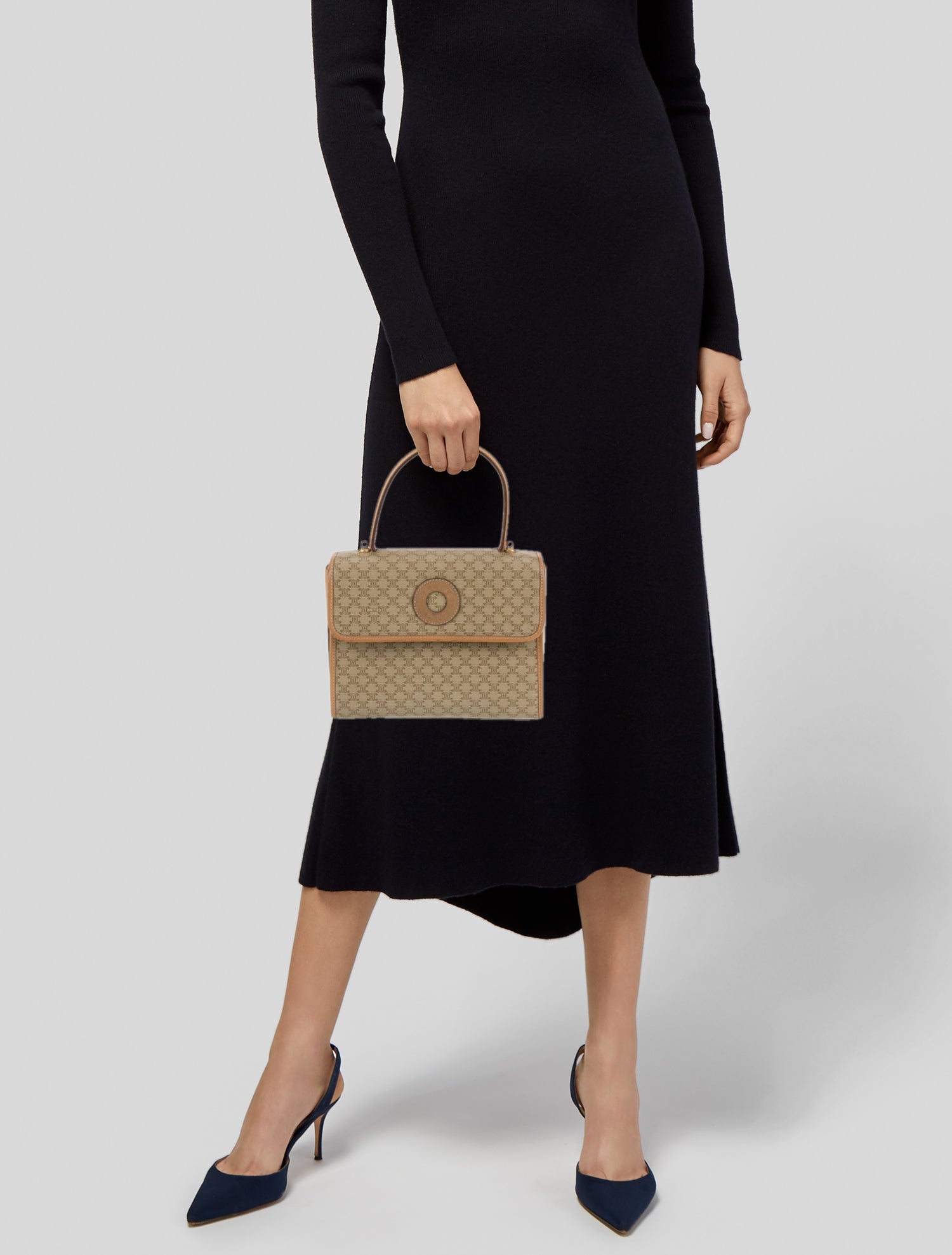 Celine Macadam Top Handle Bag Vintage