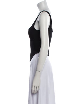 Celine Square Neckline Sleeveless Crop Top