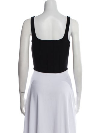 Celine Square Neckline Sleeveless Crop Top