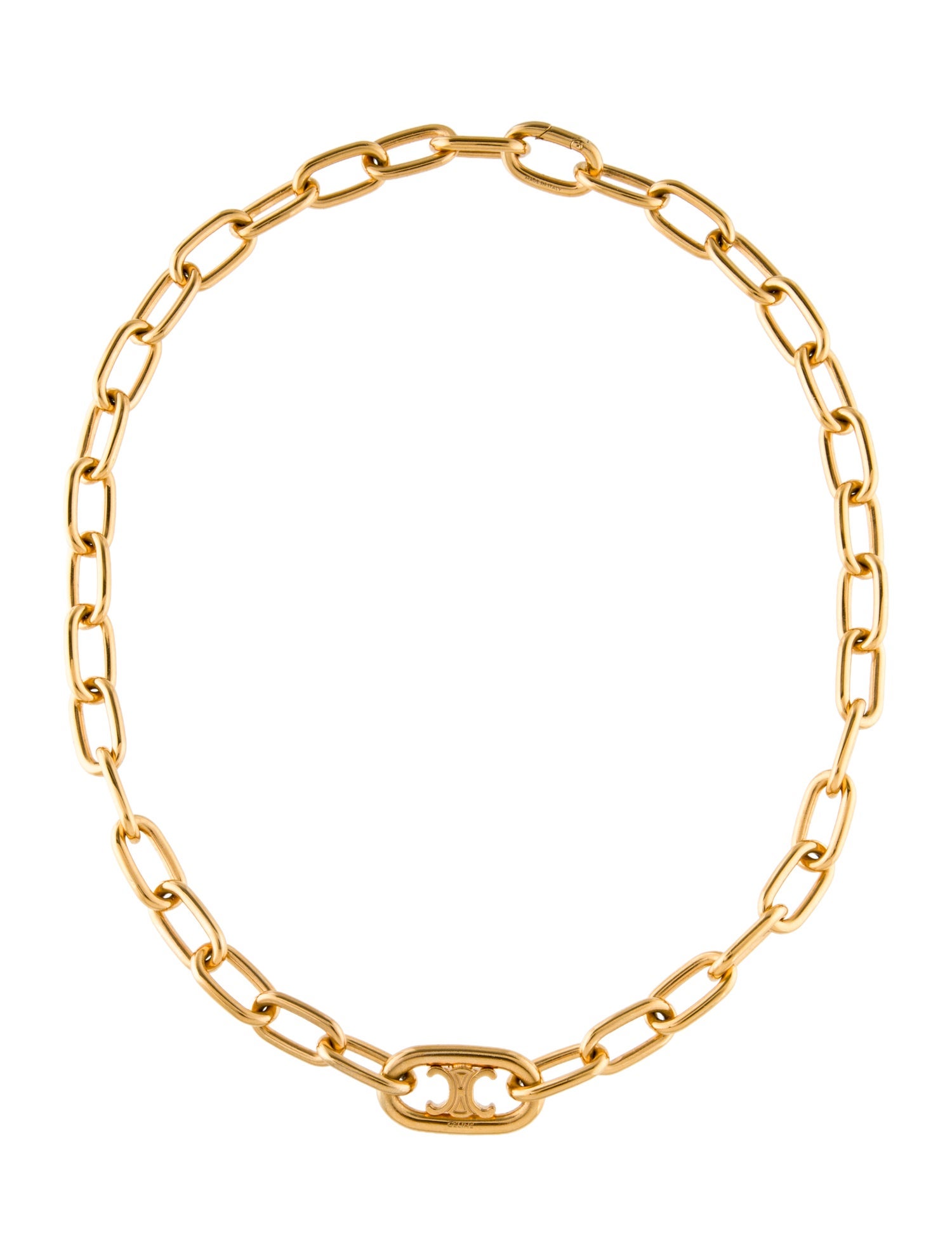 Celine Triomphe Link Chain Necklace