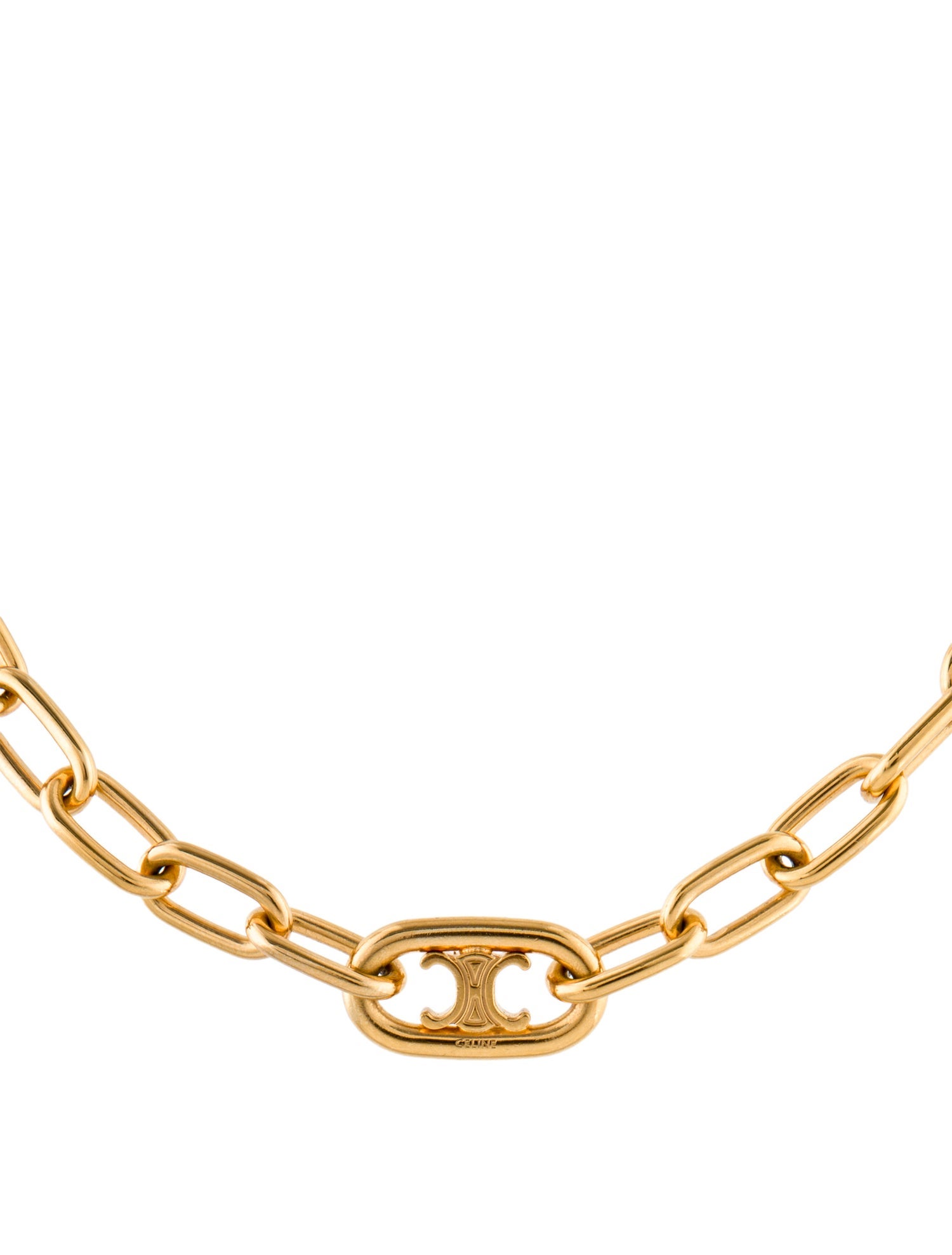 Celine Triomphe Link Chain Necklace