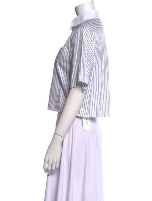 Celine Striped Short Sleeve Crop Top