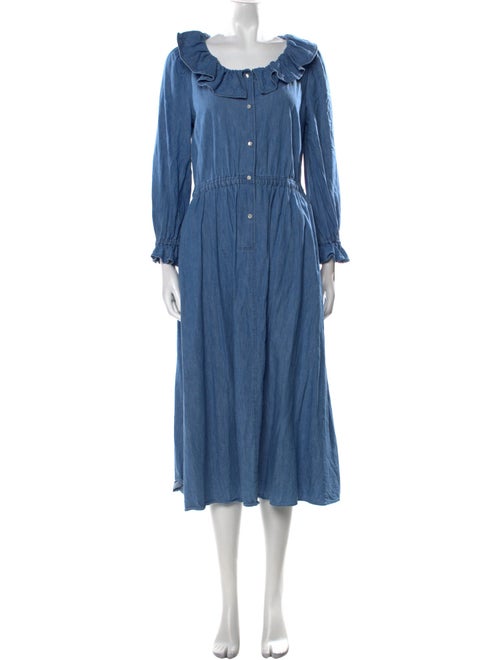 Celine Scoop Neck Midi Length Dress