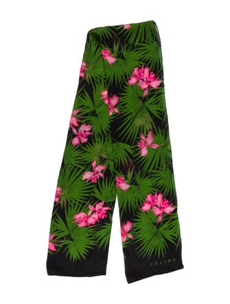 Celine Silk Floral Print Scarf