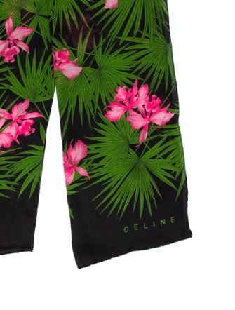 Celine Silk Floral Print Scarf