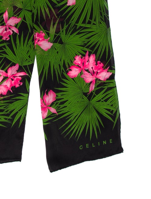 Celine Silk Floral Print Scarf