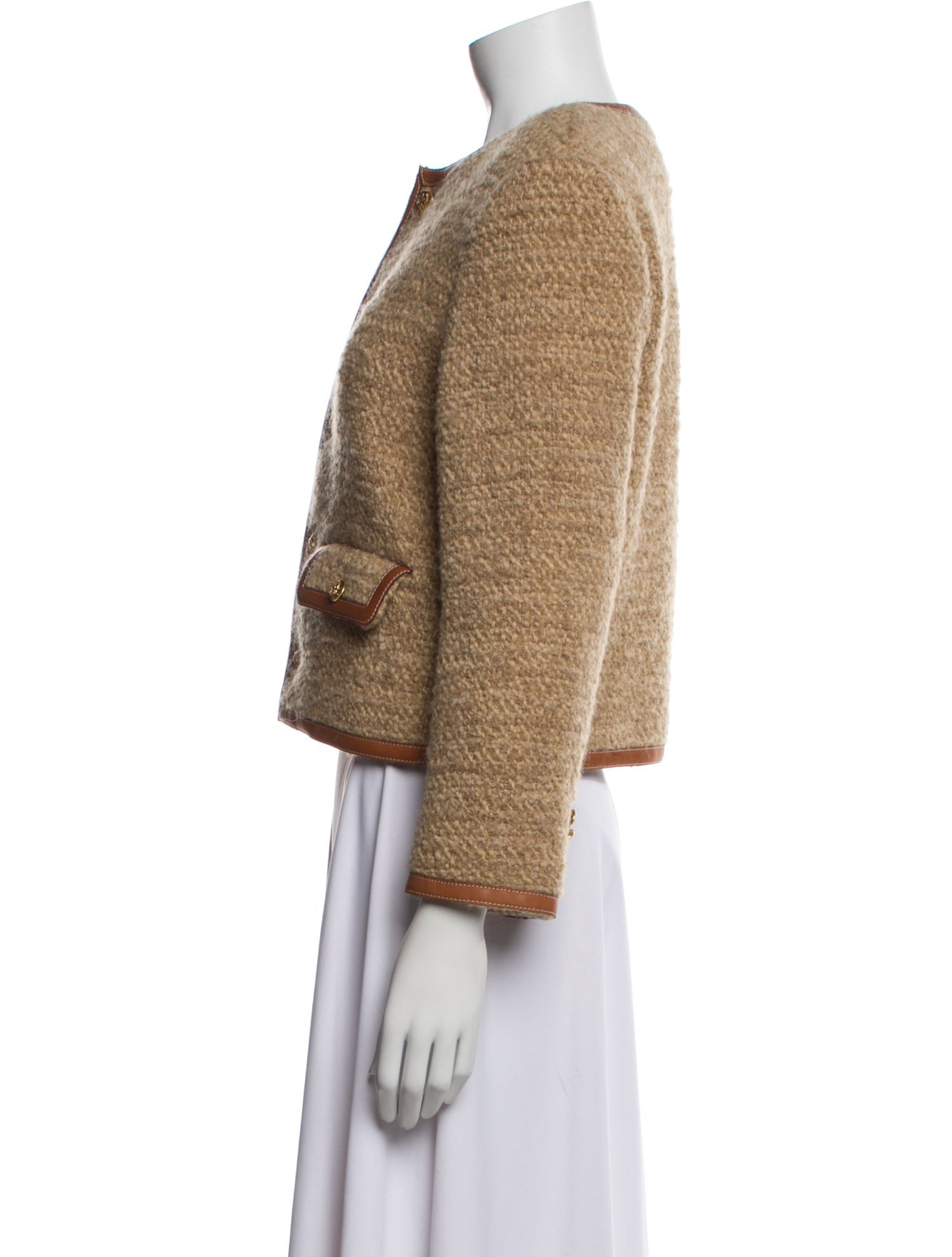 Celine Wool Tweed Pattern Evening Jacket