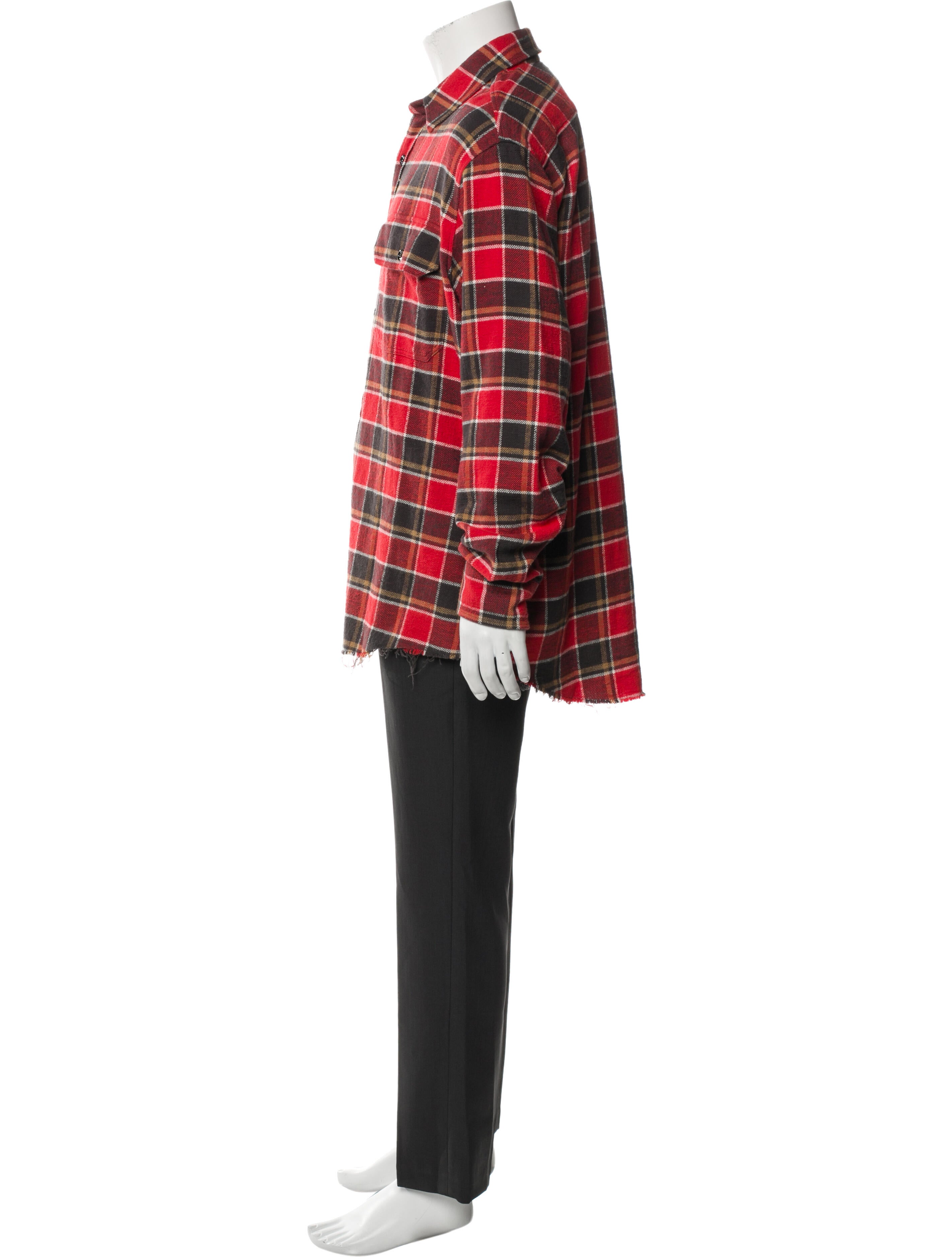Celine Plaid Print Long Sleeve Shirt