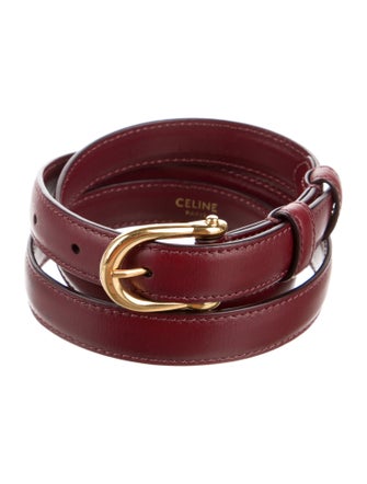 Celine Skinny Leather Belt