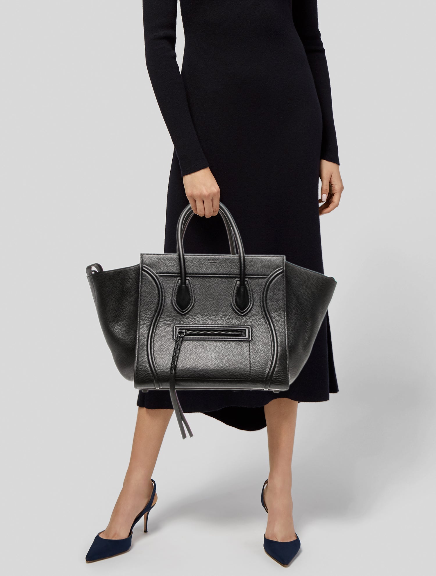 Celine Leather Luggage Phantom Medium