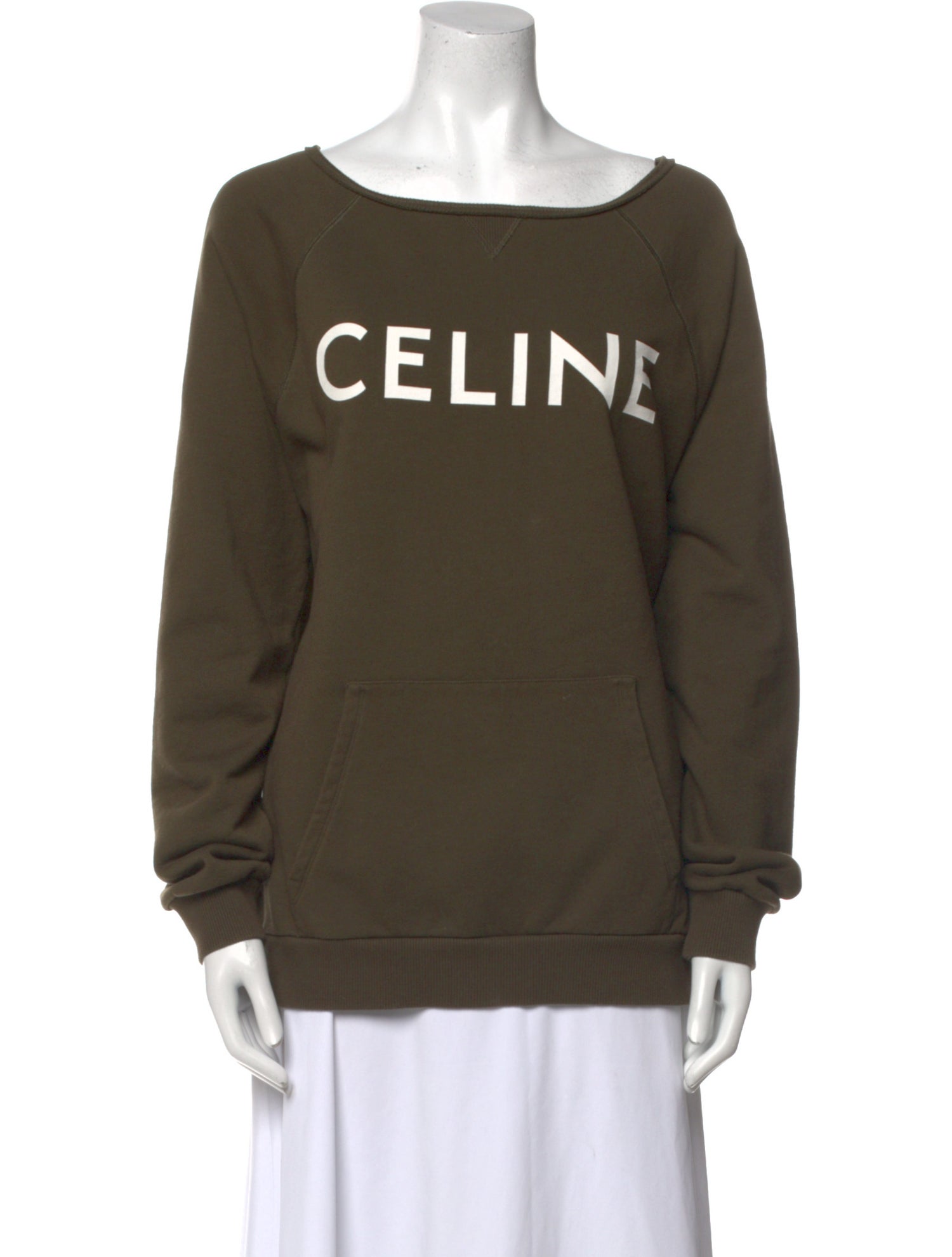 Celine Scoop Neck Long Sleeve Sweatshirt