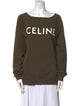 Celine Scoop Neck Long Sleeve Sweatshirt