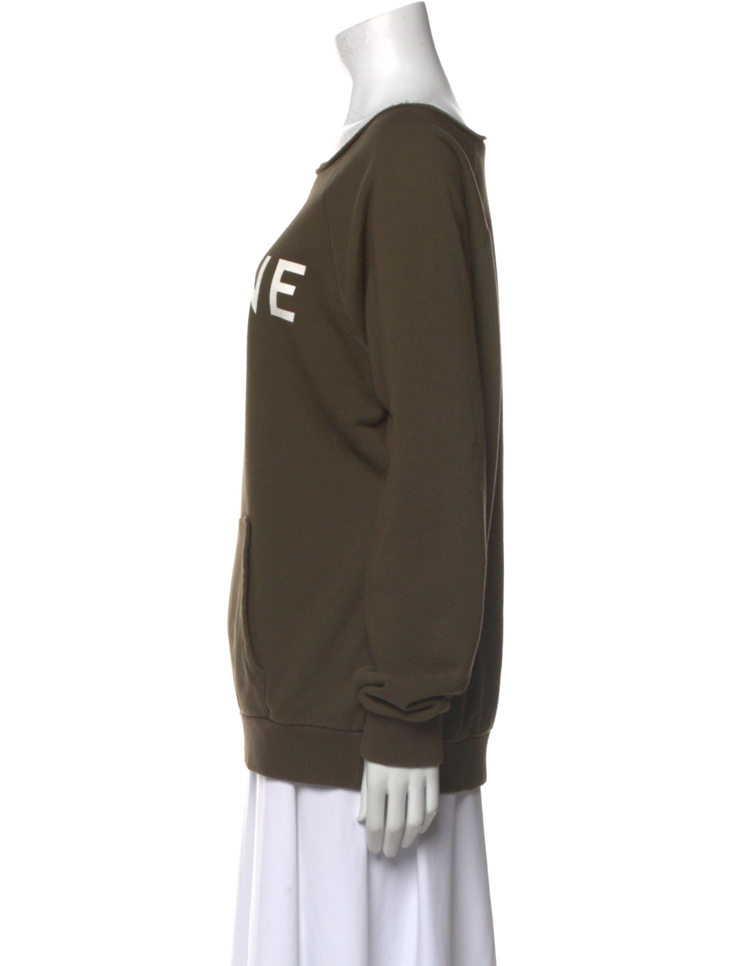 Celine Scoop Neck Long Sleeve Sweatshirt