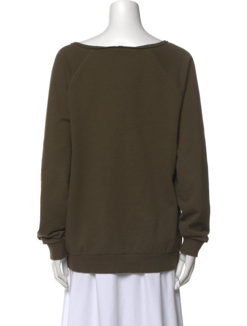 Celine Scoop Neck Long Sleeve Sweatshirt