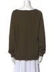 Celine Scoop Neck Long Sleeve Sweatshirt