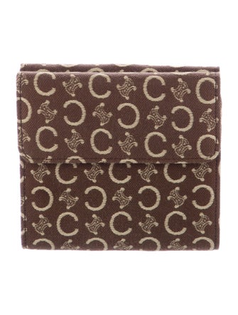 Celine Triomphe Canvas Compact Wallet