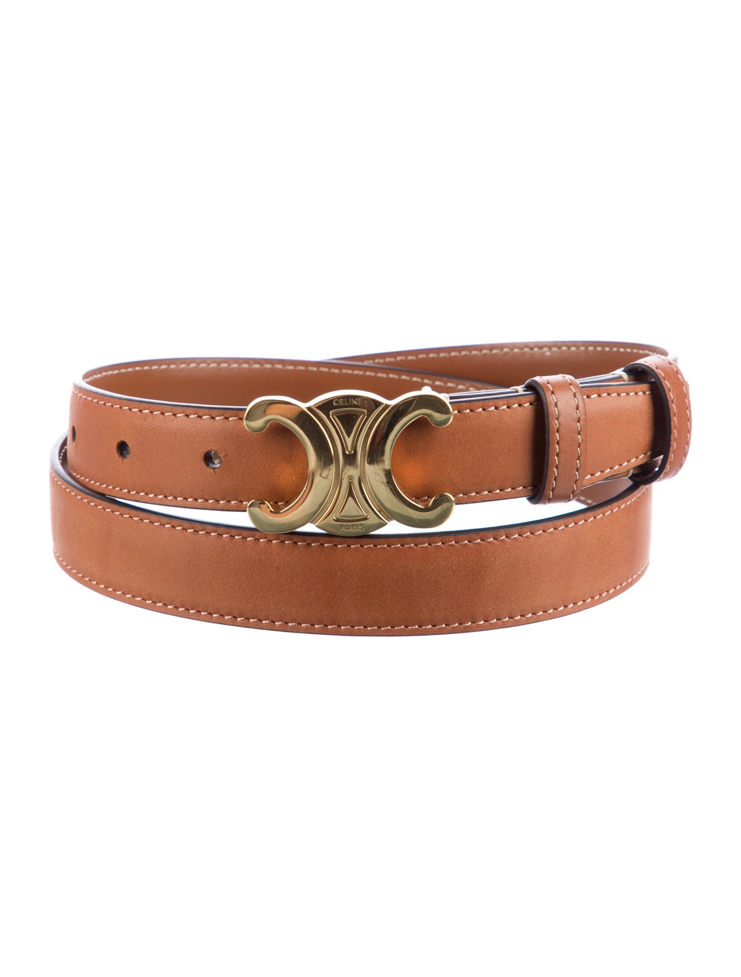 Celine Skinny Leather Belt