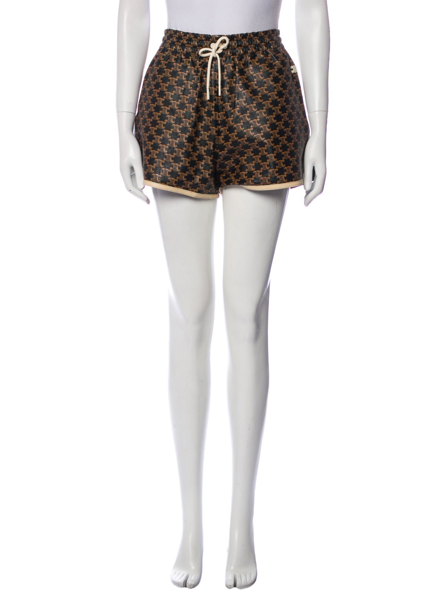 Celine Leather Mini Shorts