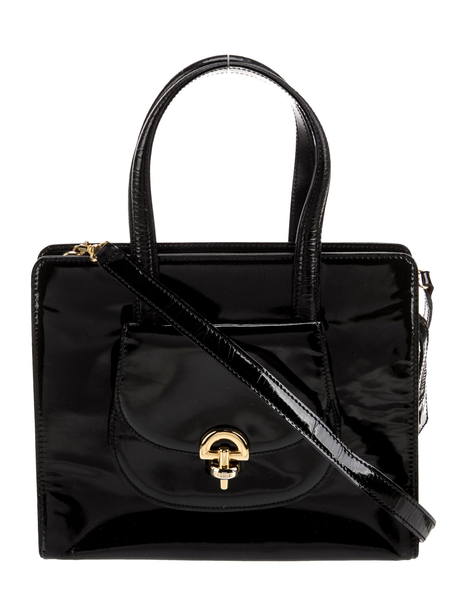 Celine Patent Leather Crossbody Bag Vintage
