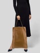 Celine Leather Clasp Cabas Tall