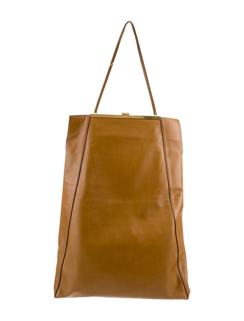 Celine Leather Clasp Cabas Tall