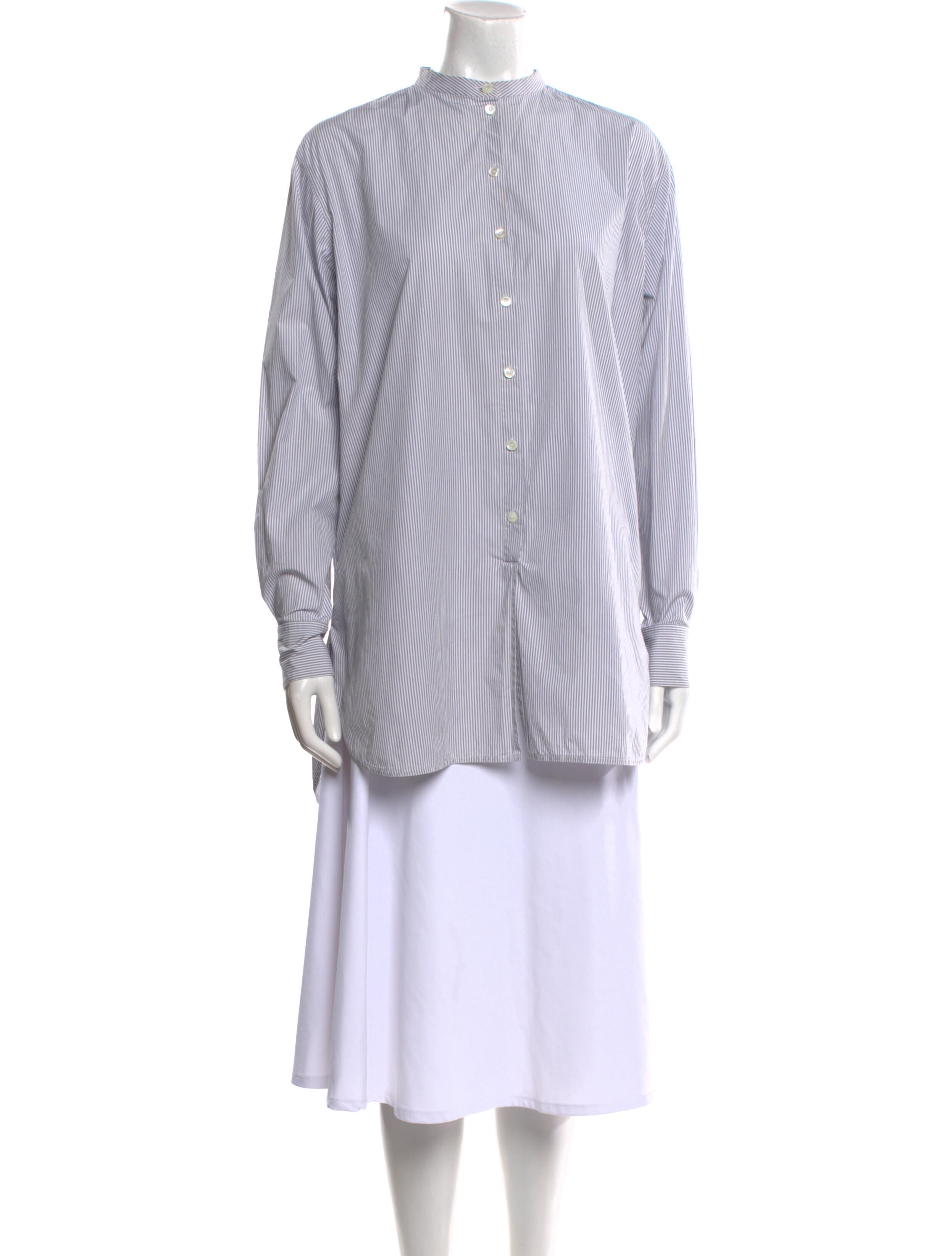 Celine Striped Mock Neck Tunic