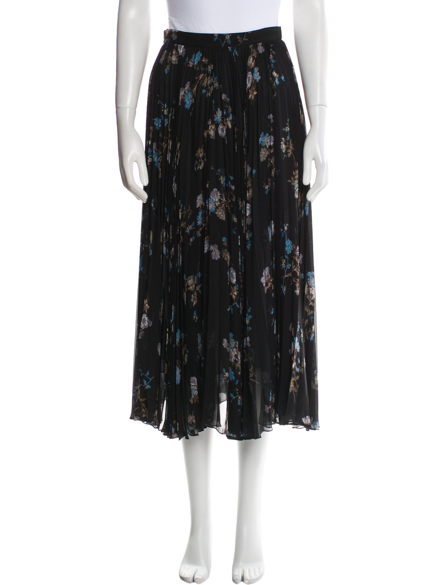 Celine Floral Print Midi Length Skirt