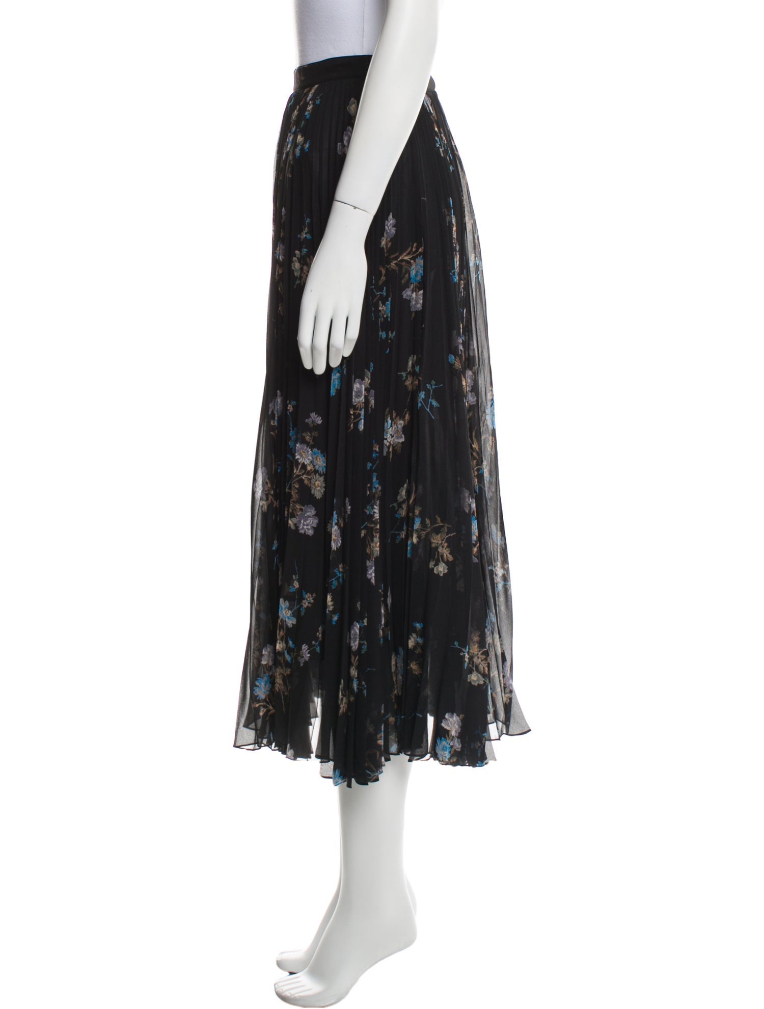 Celine Floral Print Midi Length Skirt