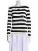 Celine Striped Bateau Neckline Top