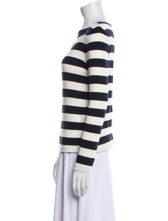 Celine Striped Bateau Neckline Top