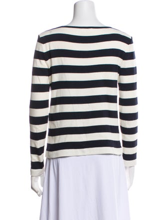 Celine Striped Bateau Neckline Top