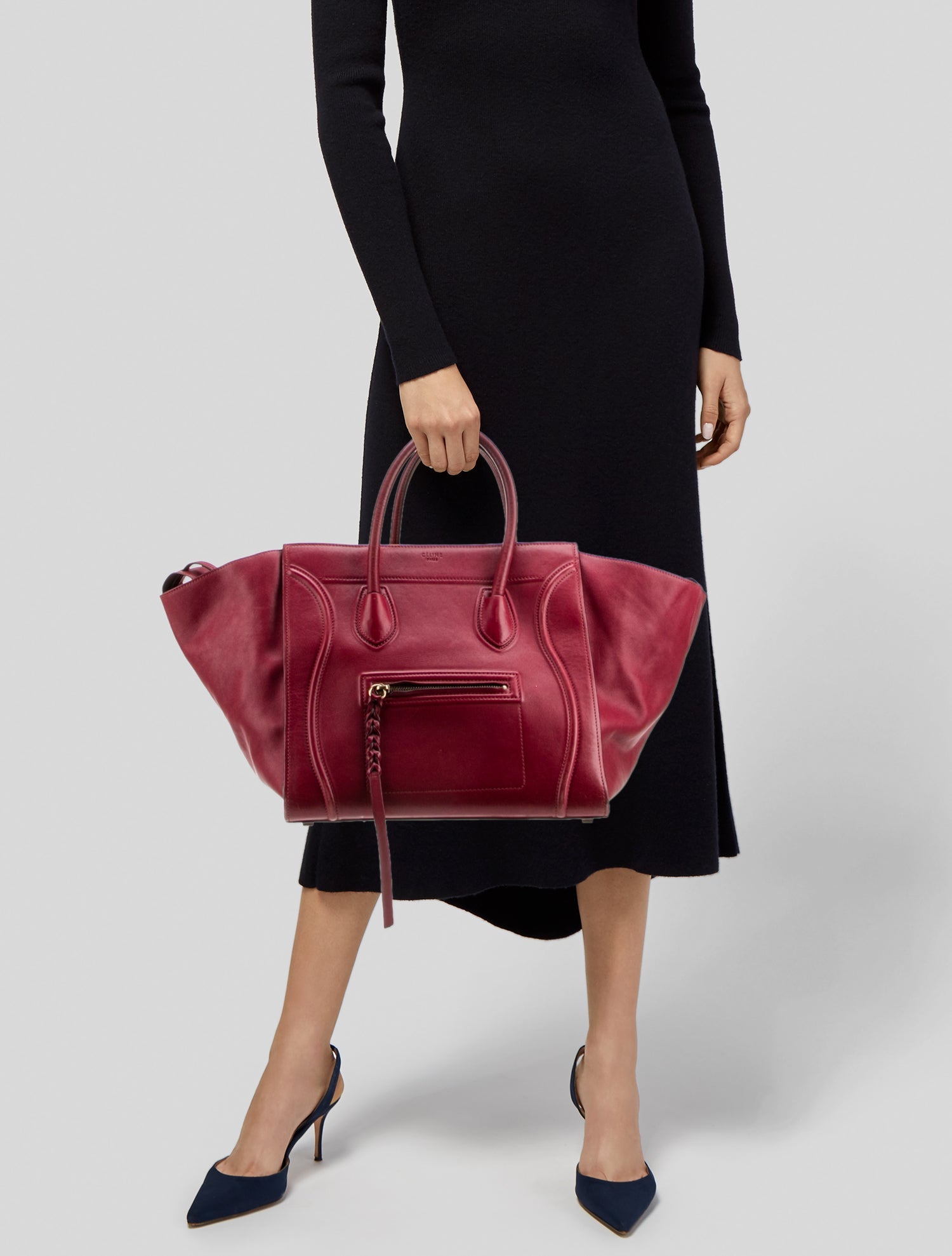 Celine Leather Luggage Phantom Medium