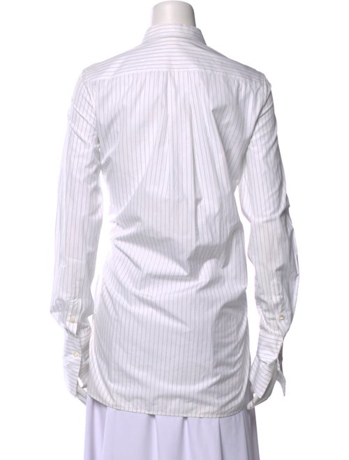 Celine Striped Long Sleeve Button-Up Top