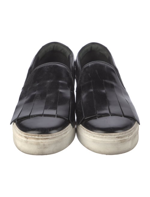Celine Patent Leather Fringe Trim Accent Sneakers