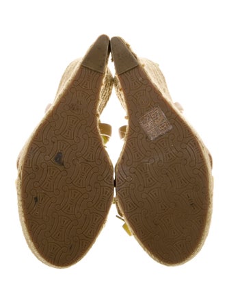 Celine Leather Colorblock Pattern Espadrilles