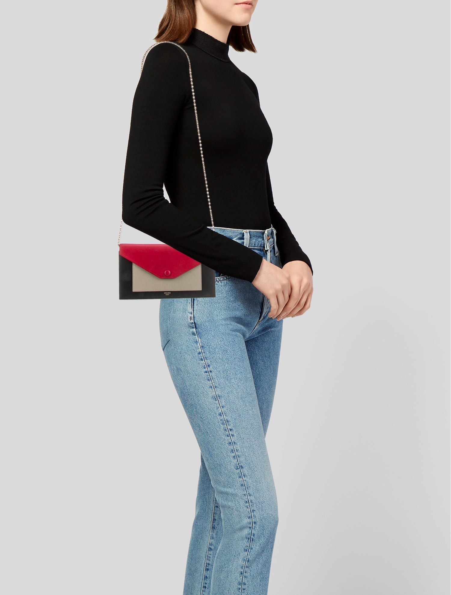 Celine Leather Pocket Envelope