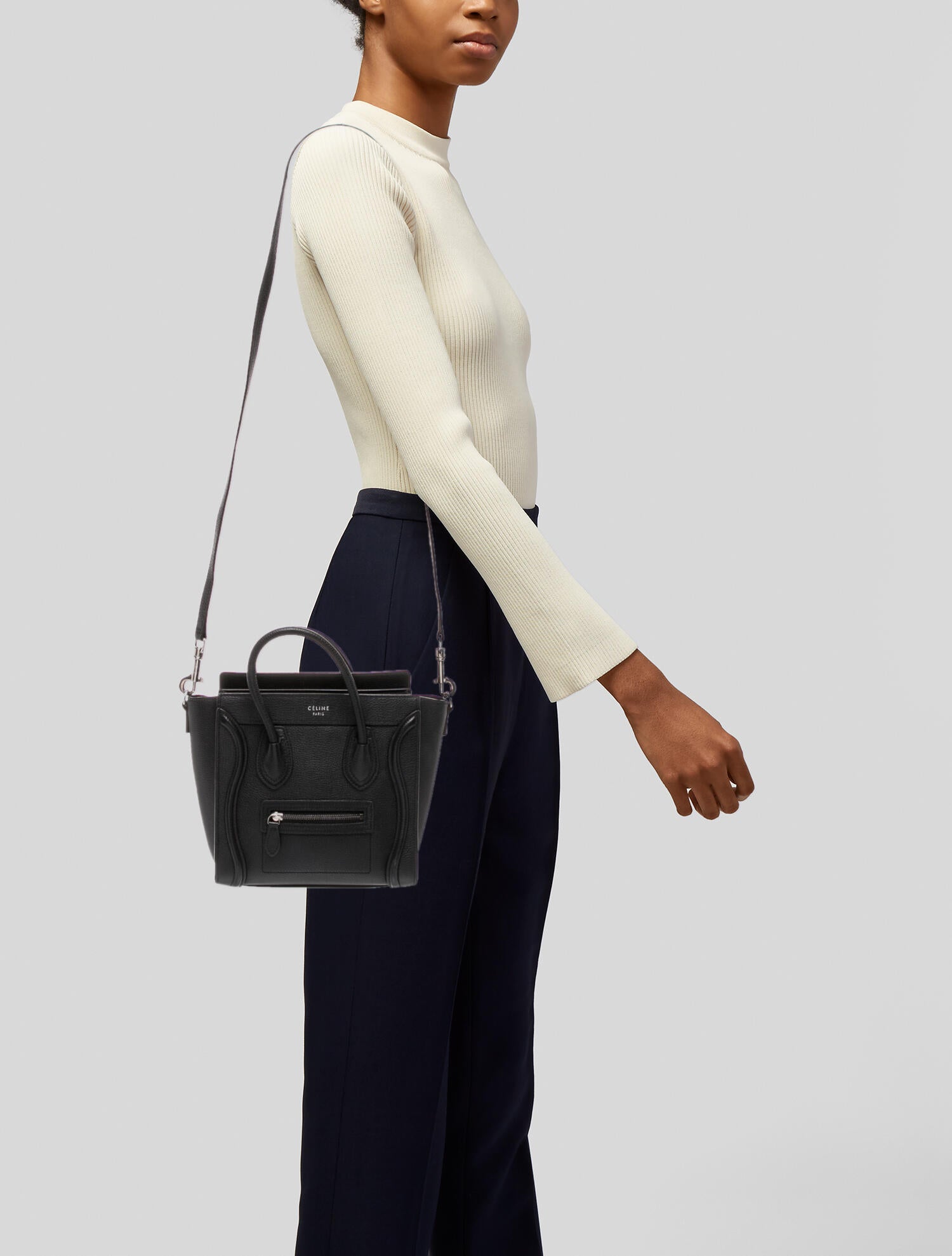 Celine Leather Luggage Nano