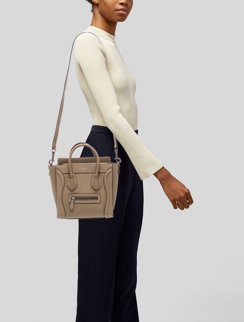 Celine Leather Luggage Nano