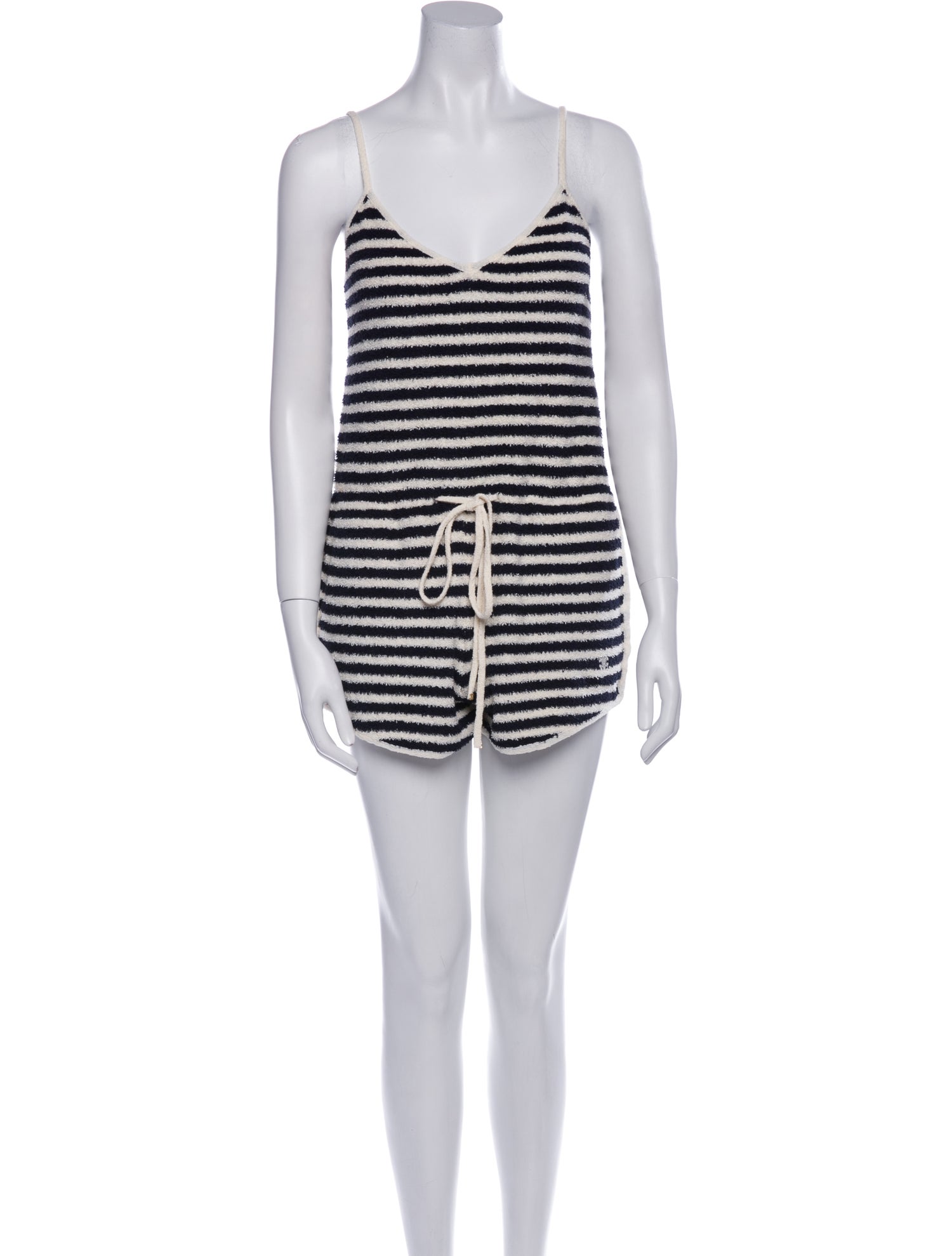 Celine Striped V-Neck Romper