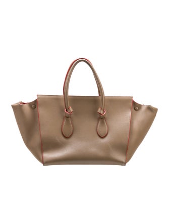 Celine Leather Tie Tote Medium