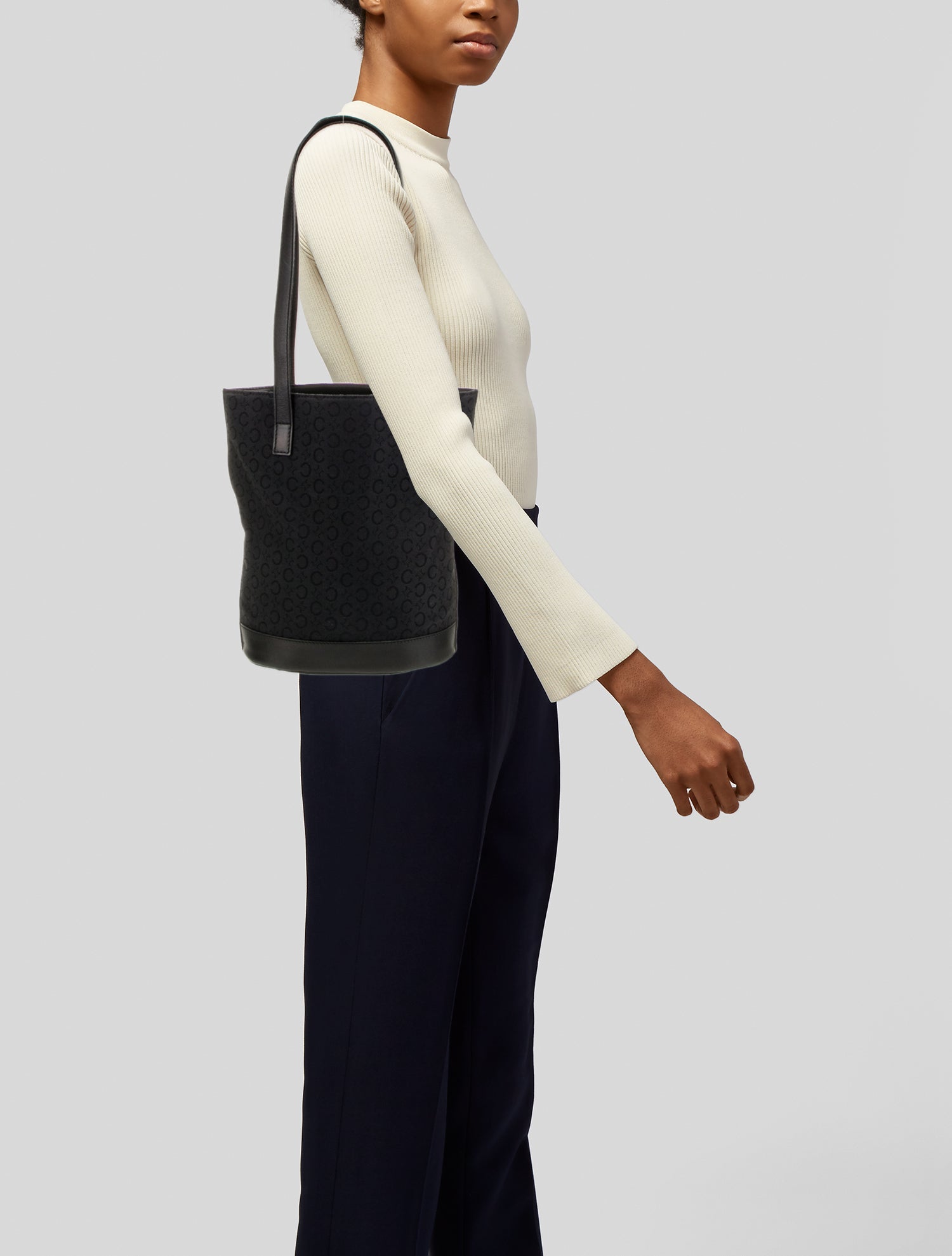 Celine Signature C Macadam Canvas Vintage