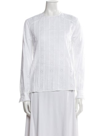 Celine Crew Neck Long Sleeve Blouse