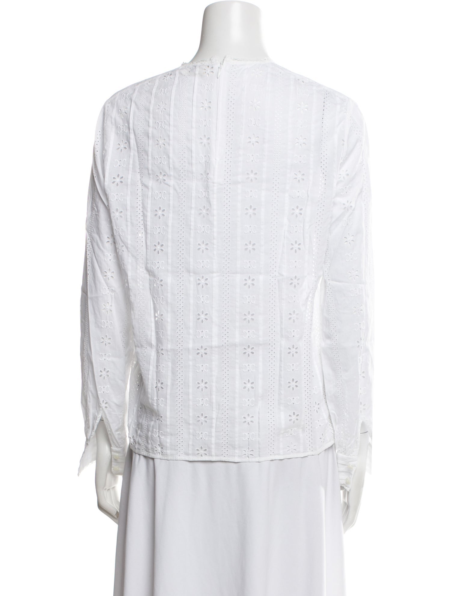 Celine Crew Neck Long Sleeve Blouse