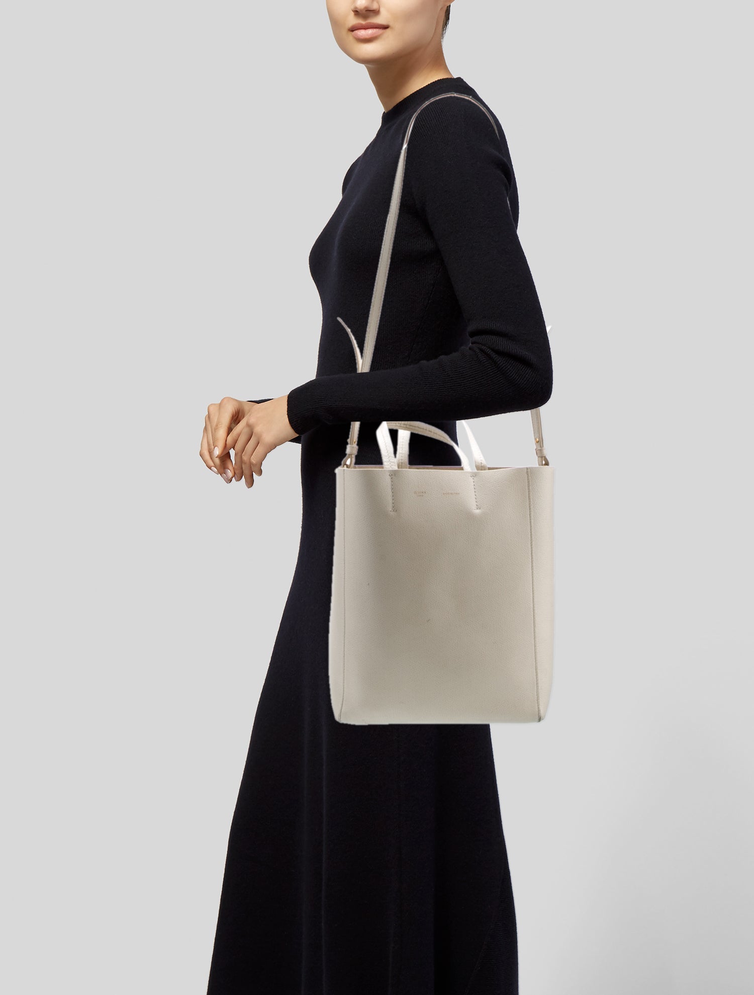 Celine Leather Vertical Cabas Small