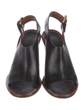 Celine Leather Slingback Pumps