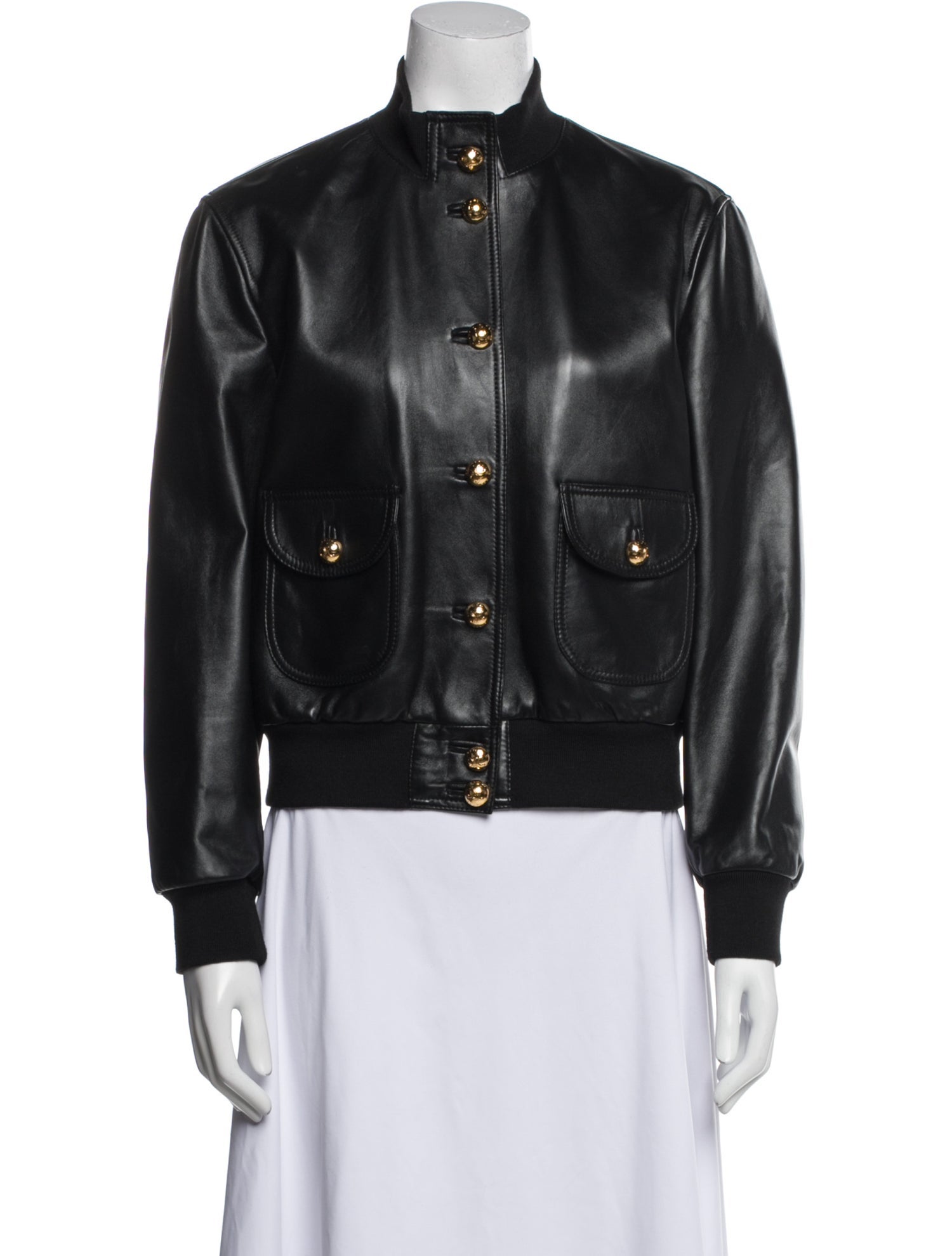 Celine Leather Bomber Jacket