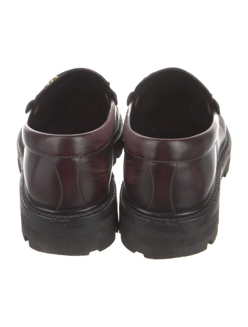 Celine Patent Leather Fringe Trim Accent Loafers
